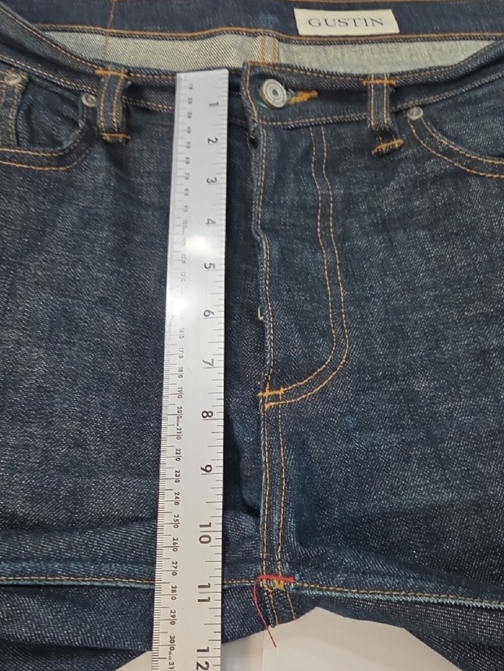 Gustin Dark Indigo Straight-Leg Men's Jeans 36 - Picture 6 of 11